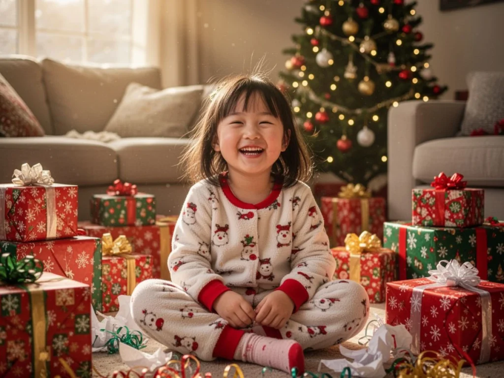 As happy as a child on Christmas morning