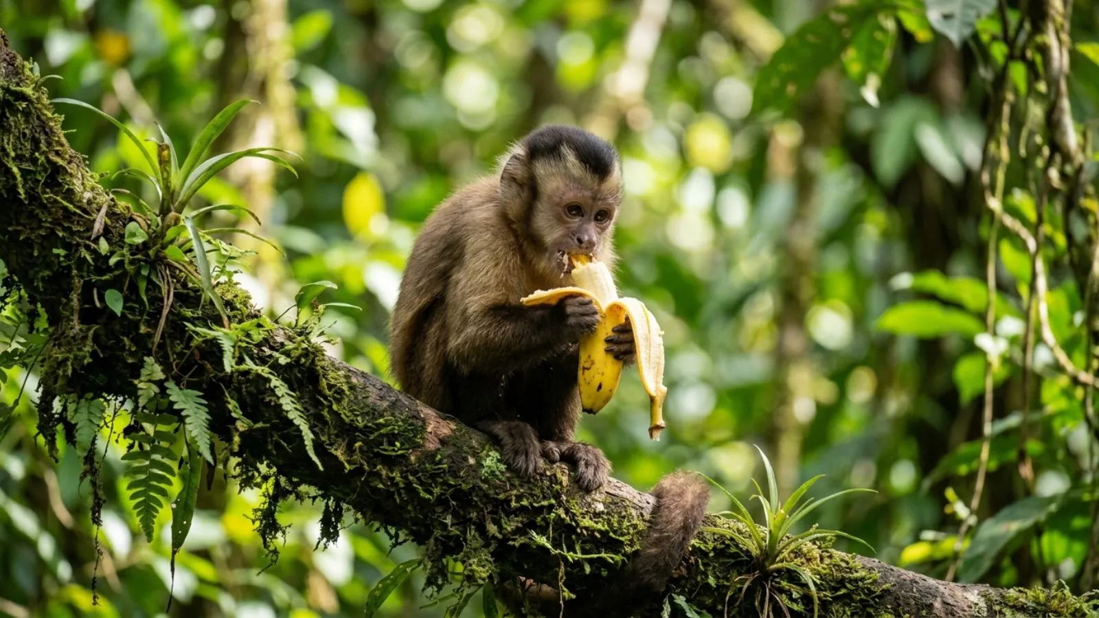 Simile for a Monkey Eating a Banana