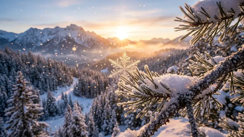 What Is an Example of a Simile for Snowflakes? 